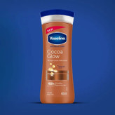 لوسیون بدن وازلین مدل cocoa glow حجم ۴۰۰ میل